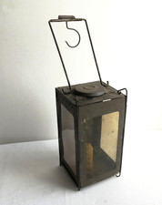 LAMPADA LANTERNA PORTACANDELA MILITARE con gancio WWI PRIMA GUERRA SANA COMPLETA