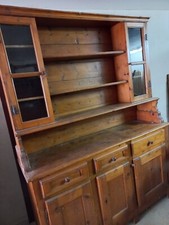 credenza doppio corpo antica di montagna In larice 