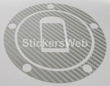 Adesivo Tappo Serbatoio KAWASAKI ZX9R ZX-9R 2000-2003 (Carbonio Argento) Cod.531