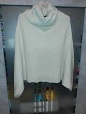 Poncho Collo alto TENERA CARLOTTA viscosa Angora Taglia M 42 44 panna avorio 
