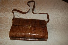 Ellebi Italia - Borsa in pitone, vintage anni 60, ottimo stato, fodera originale