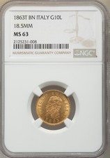 MONETA ORO 10 LIRE ITALIA