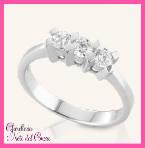 Anello trilogy oro bianco 18k - anello,