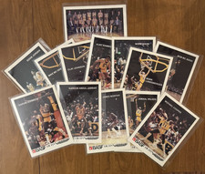 Set completo 13 carte BASF Los Angeles Lakers Jumbo 1982-83 Magic, Kareem & Worthy