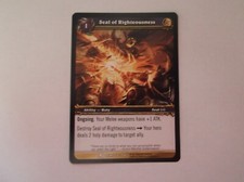 World of Warcraft: Drums "SEAL OF RIGHTEOUSNESS" #50/268 Ability Trading Card