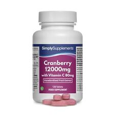 Mirtillo rosso 12000 mg e Vitamina C 80 mg - 120 compresse - SimplySupplements