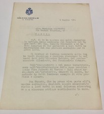 Casa di sua maestà il re, morte di Euclide Silvestri, autografo Falcone Lucifero