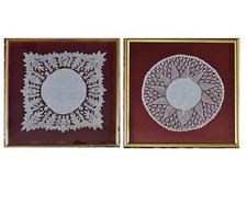 2 QUADRI PIZZO SANGALLO MERLETTO CENTROTAVOLA