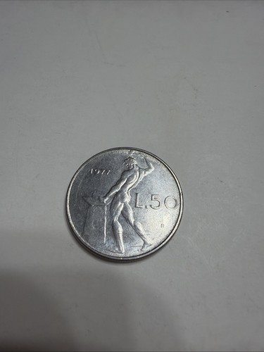 Moneta italia lire - 50, 1977