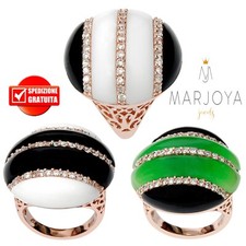 Anello tondo con onice, agata