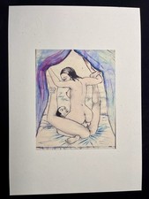 Stampa artistica erotica del Kamasutra "La felicità del Maharaja" posizione sessuale