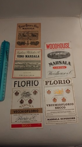 Etichette vino marsala pezzi - marsala,
