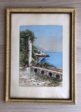 Quadro -Veduta Panoramica- dipinto ad acquerello su carta