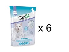 Sanicat Diamonds Lettiere al Silicio per Gatti 6 Confezioni da 5L 