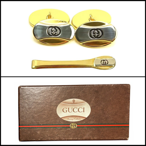Gucci logo chain cufflinks - gucci, gg