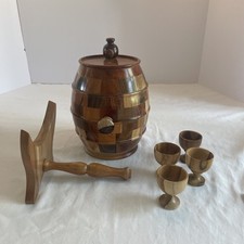 Mini fusto in legno dispenser