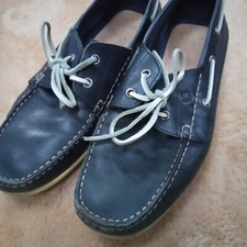 scarpe da barca sportive Samsonite mocassini 41 blu scuro marine vera pelle