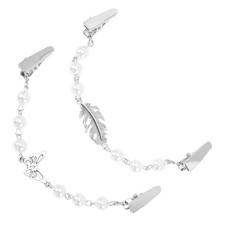  2 pièces rétro châle pull Clips Cardigan col Clips robe chemise broche Clips