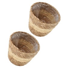  2 Pcs Cesto Intrecciato Paniere Cestino Di Fiori Cestini Per Fioriere