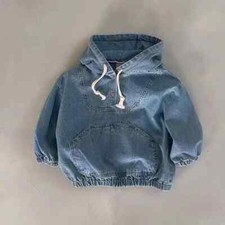 Felpa con cappuccio denim