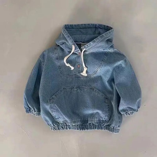 Felpa con cappuccio - , denim
