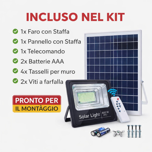 Faro led solare - faro,