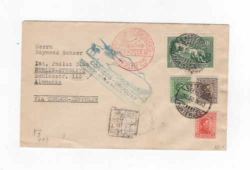1932 uruguay 127 - uruguay, zeppelin