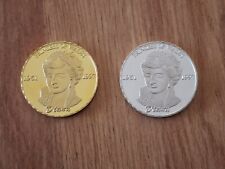 2 Monete Medaglie Commemorative Della Principessa Diana 1961 - 1997