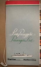 THE ITALIAN LINE-Motonave Giulio Cesare-Lista Passeggeri-Napoli/Buenos Aires1949