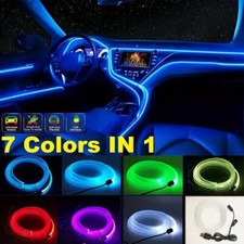 STRISCIA INTERNI 4M AUTO LED LUCI ATMOSFERA AMBIENTE NEON RGB FIBRA OTTICA USB 
