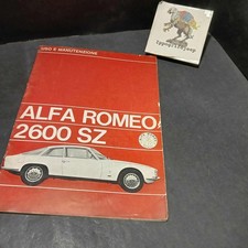 Libretto uso e manutenzione Alfa Romeo 2600 SZ originale italiano 1965 raro