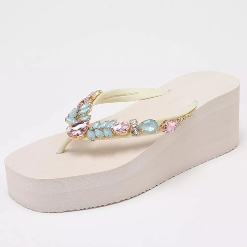 Infradito donna platform beige - platform,