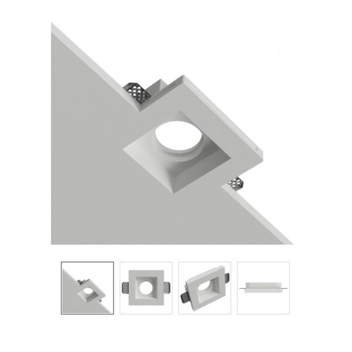 Faretto gesso quadrato - in,