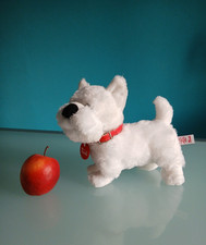 "TRUDI" peluche Cane West Higland Whit terrier, colore bianco, altezza 20 cm.