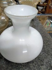 Paralume campana per lume a petrolio vetro opalino bianco