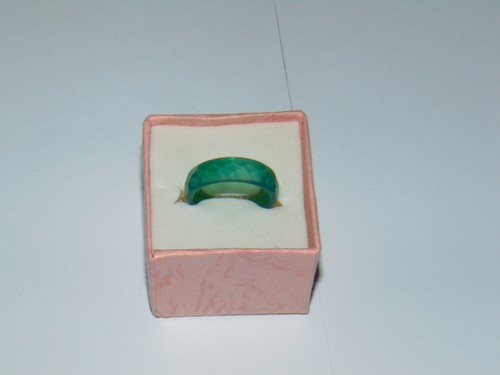 Anello giada verde sfaccettata - verde,