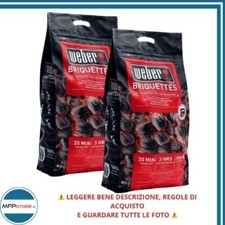 Sacco 2×4 kg Bricchetti Carbone Weber 17591 – Combustione 3 h - CHIUSO