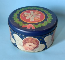 Scatola in latta BATTISTERO vuota del panettone Natale 1997 - Ø 26 cm