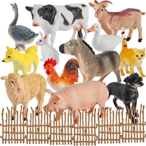 Set animali plastica - set,