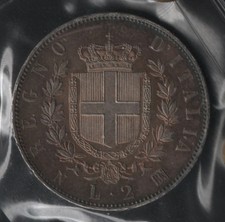2 LIRE COAT OF ARMS 1863