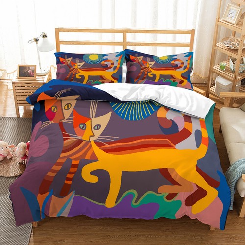 Ethnic cats duvet - ethnic, quilt