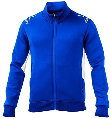 Sparco felpa full zip - blu,