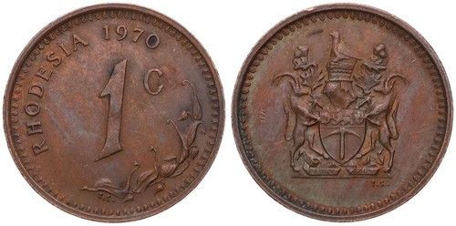 Rhodesia one cent - rhodesia,