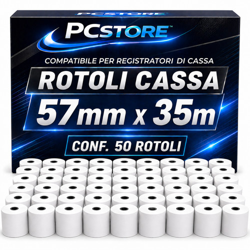 Rotoli termici 57x35 - rotoli,