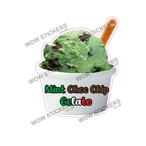Adesivo furgone gelato - , menta