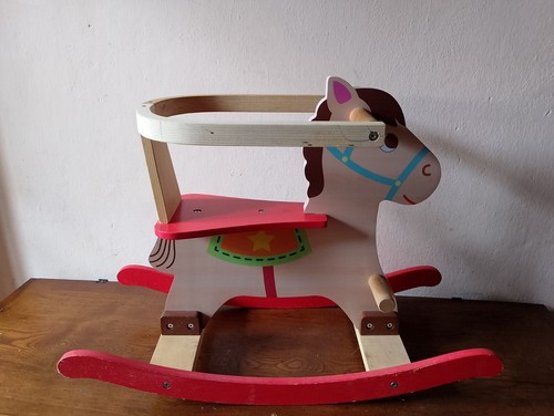 Cavallino dondolo legno - cavallino,