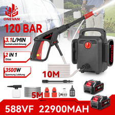 Idropulitrice a batteria idropulitrice 120bar pulitore superfici 5m tubo +accessori