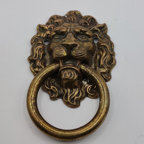 Testa leone vintage ottone - testa,