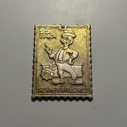 Francobollo metallico quack - francobollo,