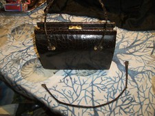 borsa d'epoca in coccodrillo
